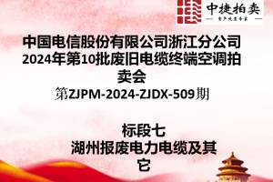 中国电信股份有限公司浙江分公司第10批废旧电缆终端空调拍卖公告第ZJPM-2024-ZJDX-509期图7